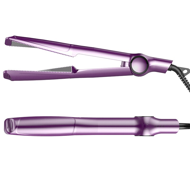2 en 1 céramique bigoudi cheveux vague cheveux bigoudis fers à lisser pour cheveux Currizador de cabello outils de coiffure: Purple / UK