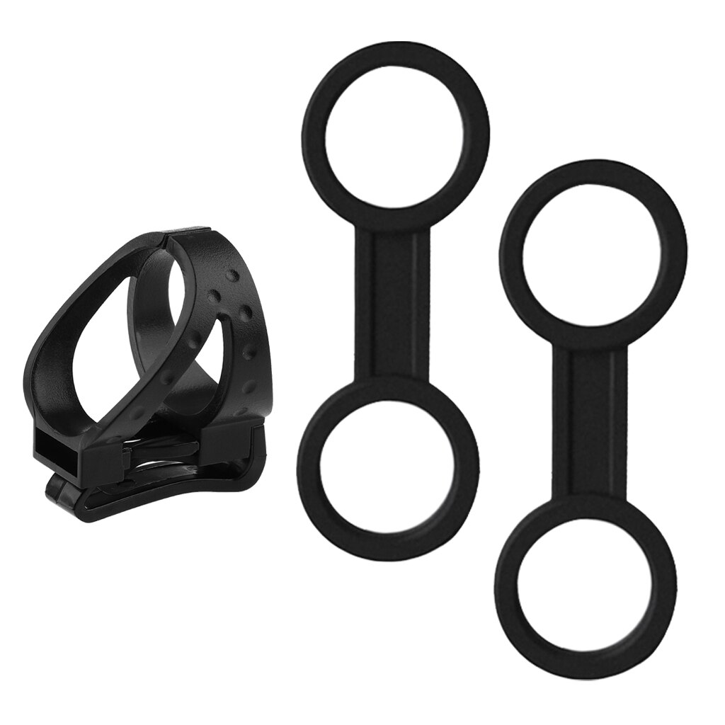 2 stk snorkel keeper gummi  + 1x plast avtakbar klips holder for dykking snorkel utstyr reservedeler tilbehør sett