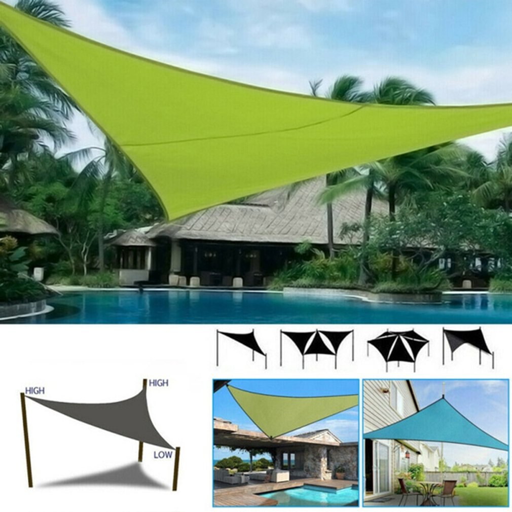 Sun Shade Sail Garden Patio Swimming Pool Awning Water-repellent Sun Protection Tent Triangle UV Protection Shed For Outdoor