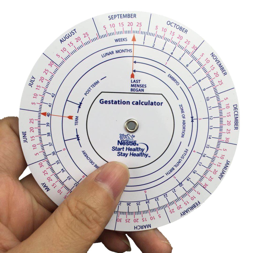 Gestation Calculator wheel pregnancy goniometer expected date of birth calculator