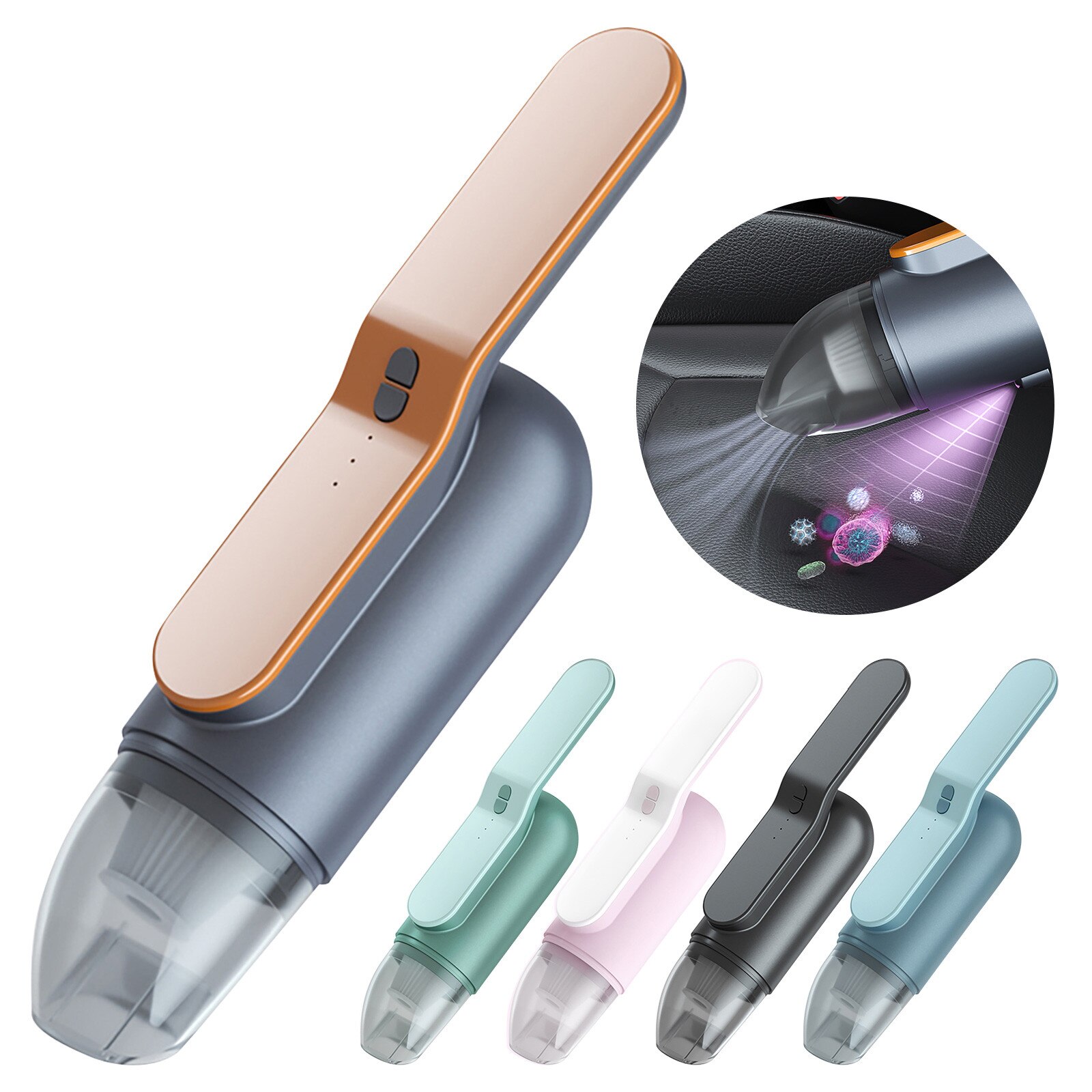 Handheld Vacuum Cleaner Powerful Cyclone Suction Portable Rechargeable Vacuum Cleaner 13000pa Quick Charge For Car Pet Hair