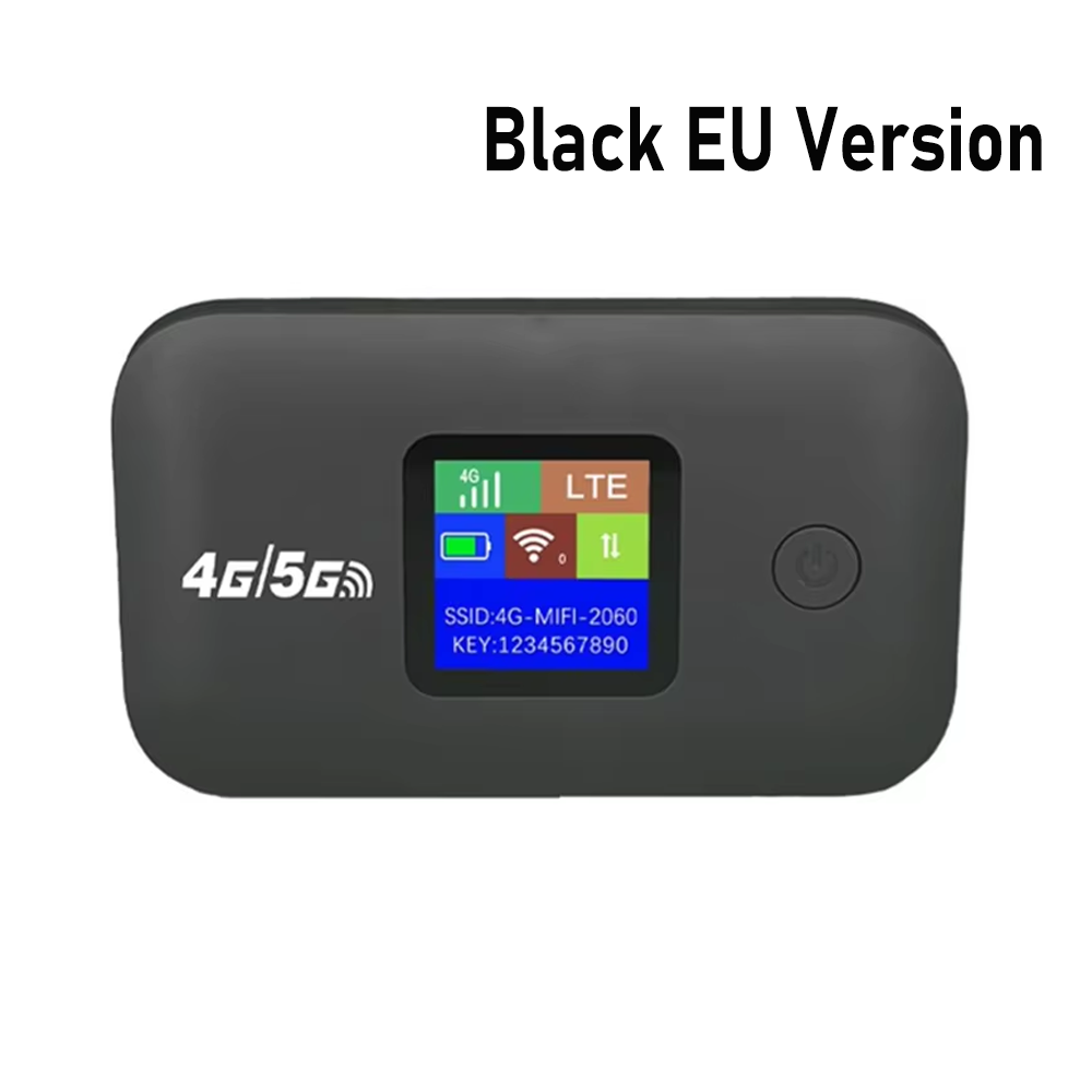 4g lte -reititin langaton wifi kannettava modeemi mini ulkokäyttöön tarkoitettu hotspotti taskukokoinen mifi 150 mbps sim-korttipaikan toistin 3000 mah: Musta
