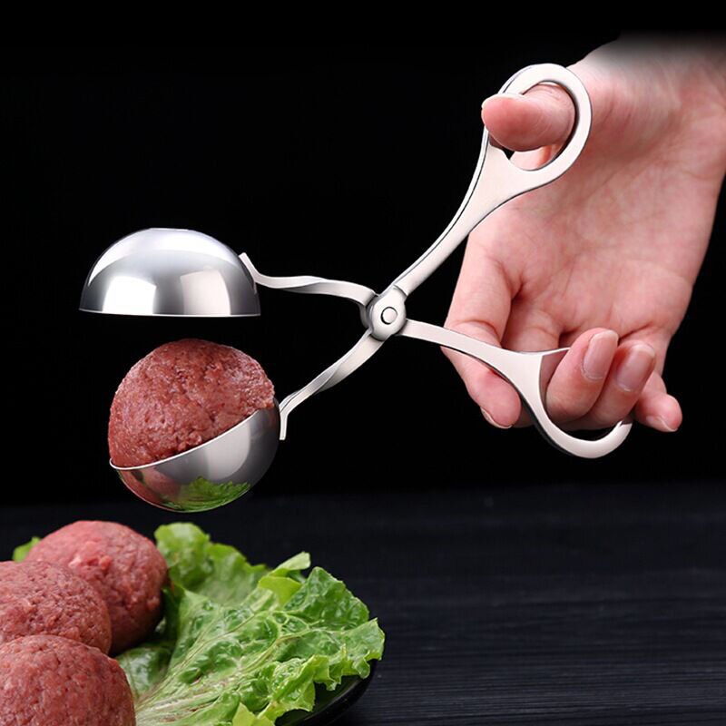 304 rustfrit stål kødmelon baller non-stick tang kage pop frikadelle ske is scoop cookie dej scoop