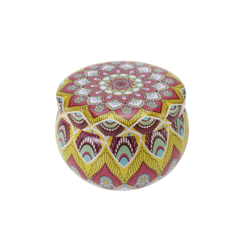 10 stuks mini blikken doosjes voor kaarsen, balsem, ronde lege potten voor sieraden, cosmetica, make-upcrème, haarwax, doosje: Stijl -18