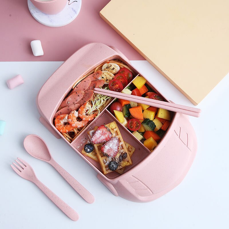 Children Tableware Plates Set Baby Feeding Dish Kids Crockery Split Plate Toddler Spoon Fork Bowl Kid Food Dishes Cutlery Gadget