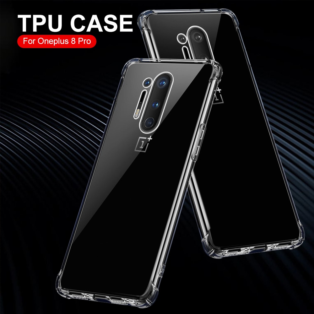 Shockproof Phone Case For Oneplus 8 Pro Cases Clear Soft TPU Protection Cover For Oneplus 7T Pro 8 Pro 8Pro one plus Capa Fundas