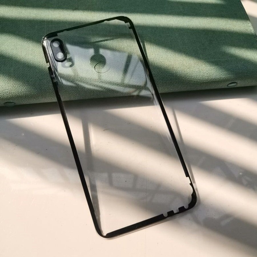 Zmodyfikowany bez Logo dla Huawei Nova 3 Nova3 tylna pokrywa tylny Panel szklany wymiana obudowy obudowy baterii + naklejka Adheisve: Transparent Add Lens