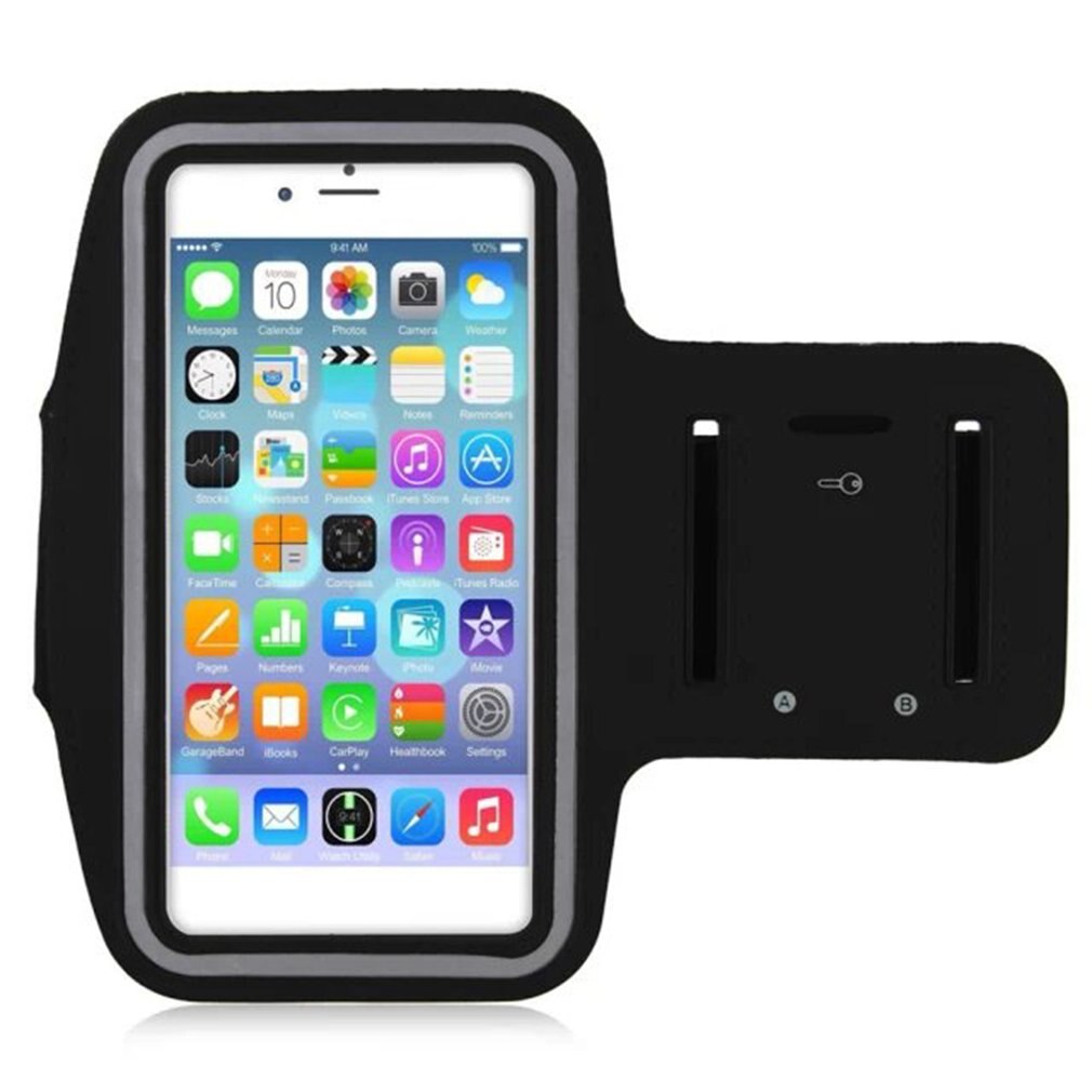 Running Bags Men Women Armbands Touch Screen Cell Phone Arms Band Phone Case Sports Accessories for 4.7-5.5 Inch Smartphone: 4.7 black