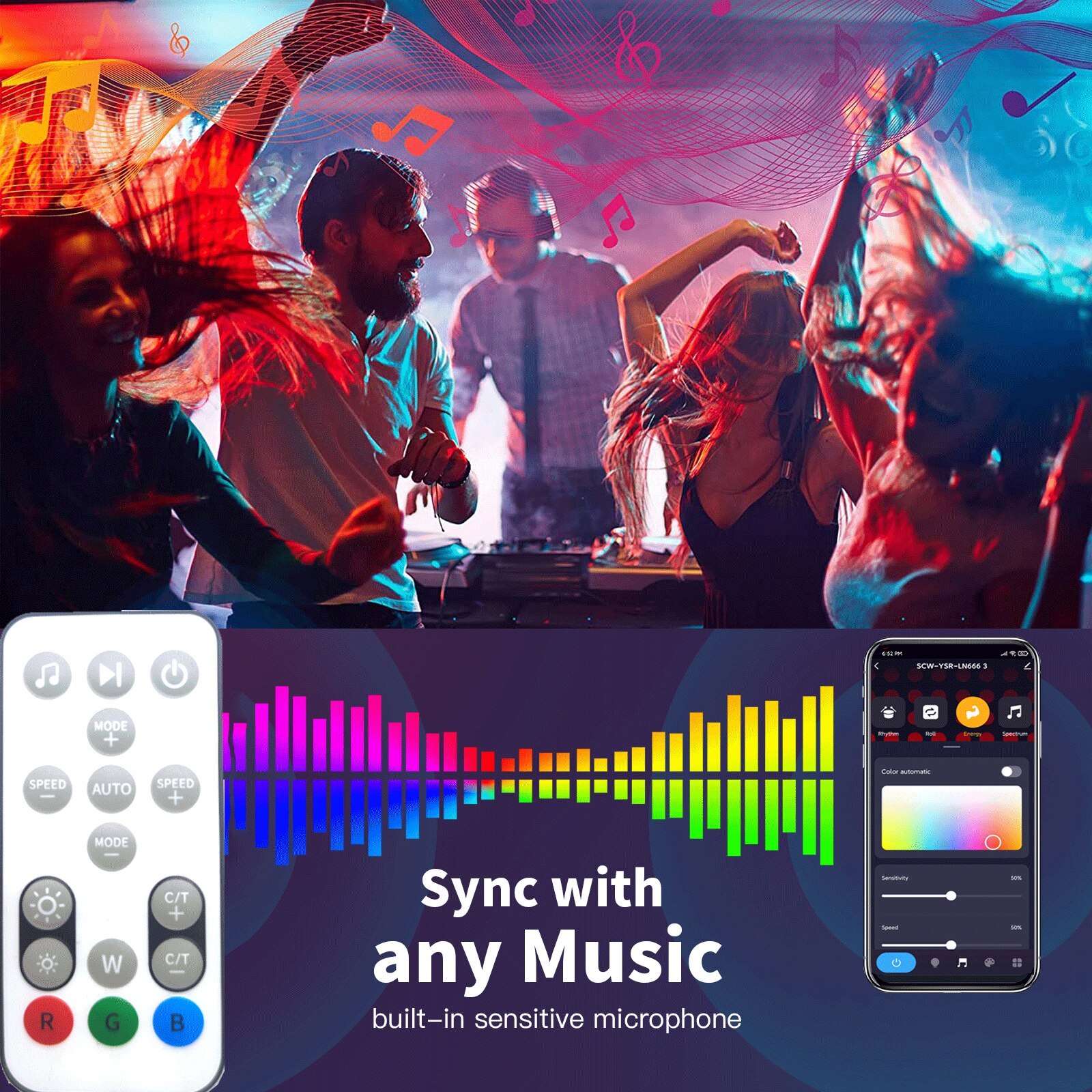 Smart tuya wlan-dream-color-controller mit +16- tasten-fernbedienung 2811/5v 12v 2812 -led-streifen, pixelsteuerung und dimmer für alexa und google