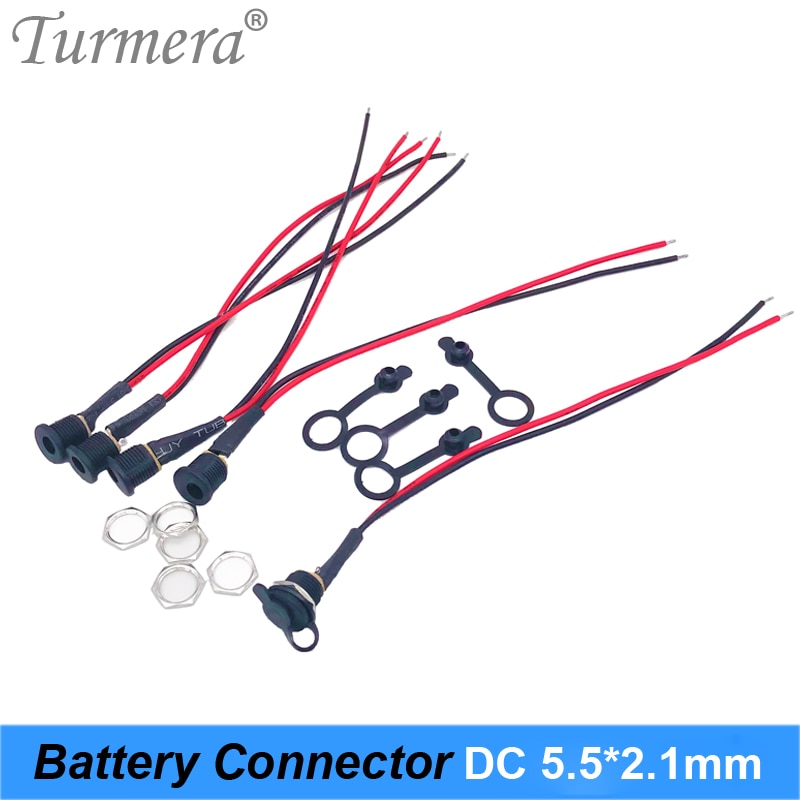 Dc Power Connector Voor Diy Dc Waterdicht Jack Connector DC022B 5.5X2.1 Mm 5 Stuks/partij Turmera DCE28