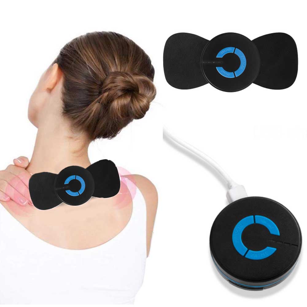 EMS Neck Mini Pulse Intelligent Massage Battery USB Charging Multi-function Household Cervical Waist Shoulder Massager Pad