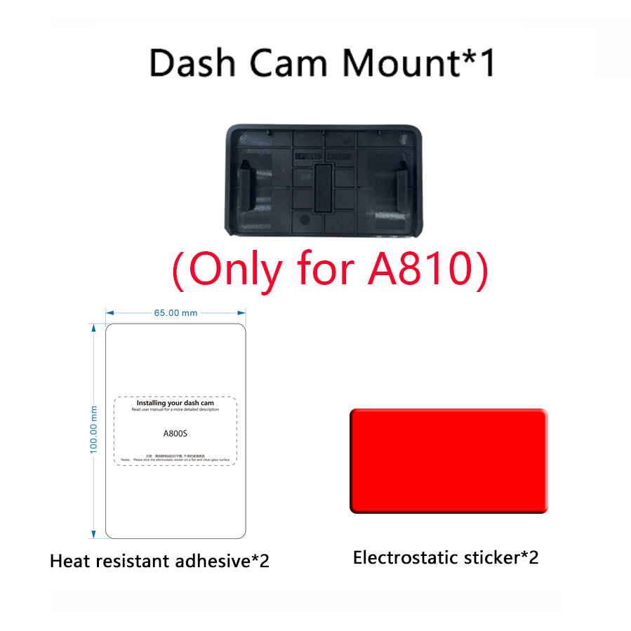 Voor 70mai Dash Cam Mount Voor 70mai Dash Cam A810 Mount voor 70mai A810 Auto DVR Sticker houder Statische Stickers