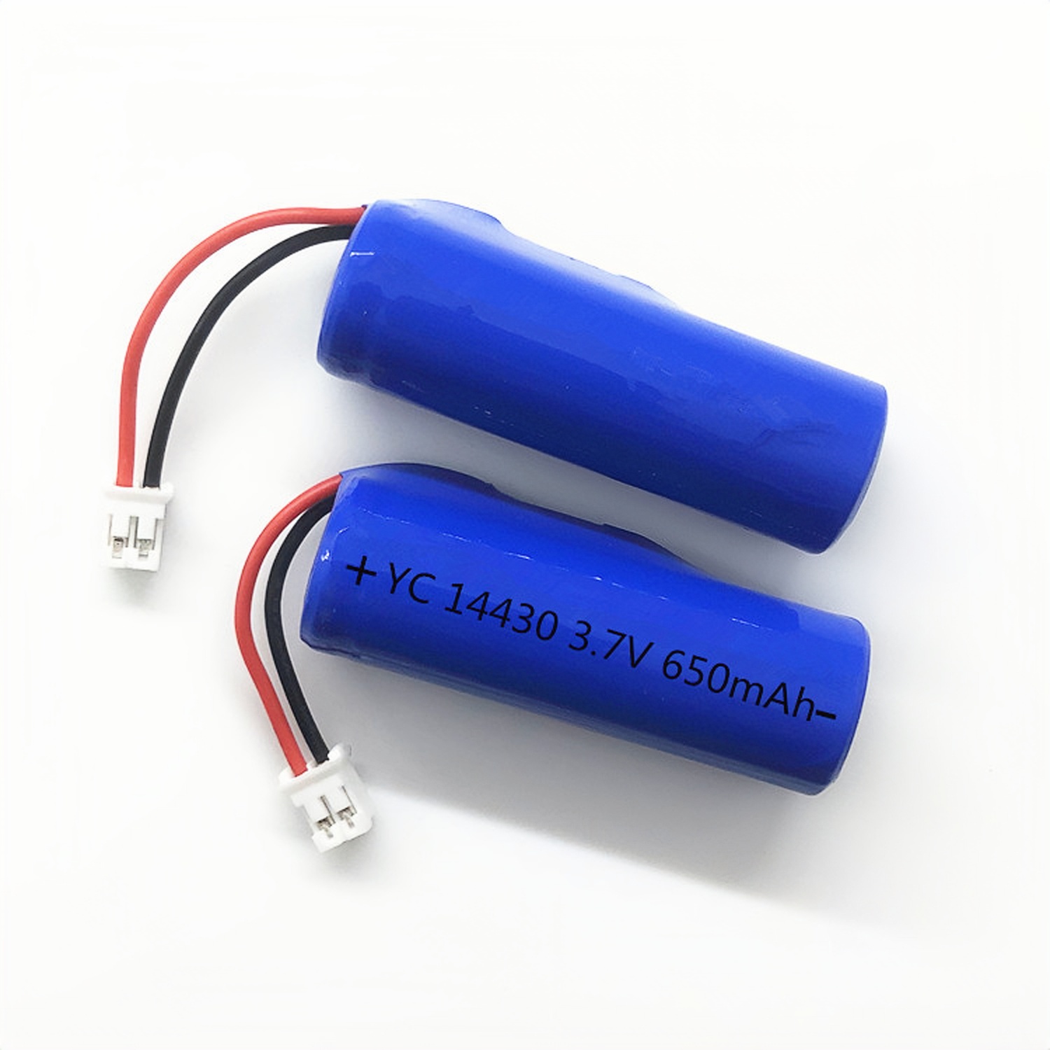 14430 Rechargeable lithium battery with connector 3.7V 650mAh USB Charging cable for Fan Flashlight Radio Headlamp Walkie-talkie