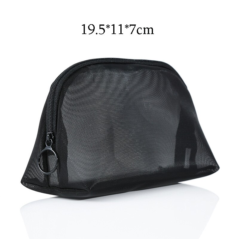 Schwarz Gittergewebe transparent Kosmetik Tasche machen-hoch fallen Reise Reißverschluss Machen hoch Organizer Lagerung Tasche Schönheit Kultur waschen Tasche Beutel: 6