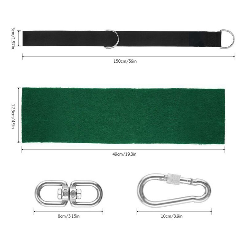 Swing Hammock Tree Mat Hanging Kit Strap Carabiner Camping Garden Swing Fittings