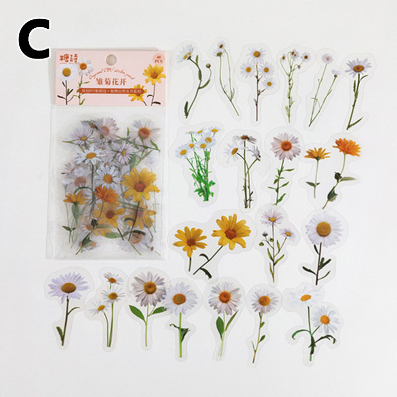 40 stk/pose plante naturlig blomst serie dekorativ dagbog klistermærke scrapbog planlægger dekorativt brevpapir klistermærke til håndkonto: 03