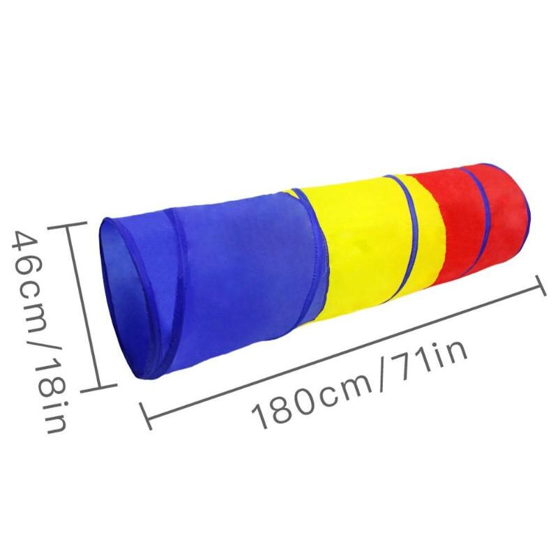 Kids Tent Tunnel Crawling Game Children Indoor Outdoor Play House Tube Baby Folding Tube Tent Colorful Cloth Tunnel Crawling Toy