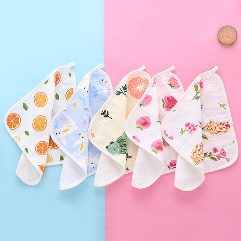 Serviette d'alimentation pour bébé, carrée, en gaze de salive, pour bébé, soins infirmiers, mignon, imprimé, petit mouchoir