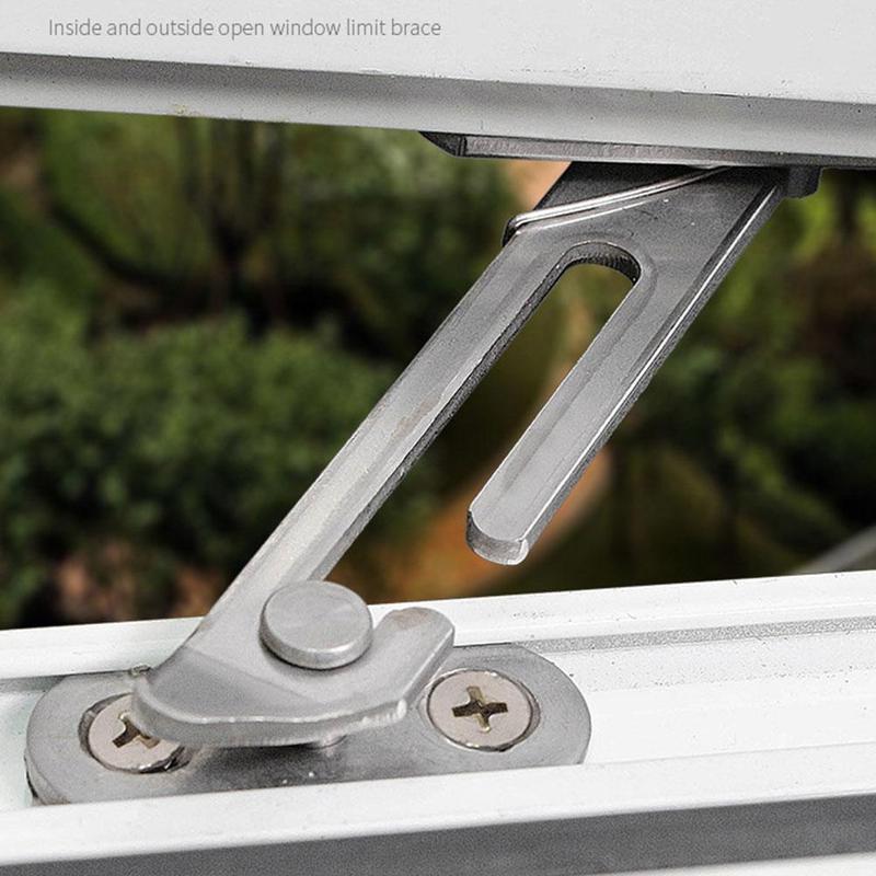 Edelstahl FlüGel Fenster Stopper Aluminium Wind Fenster Belüftung sperren Klammer Schiebe Zubehör J6E4