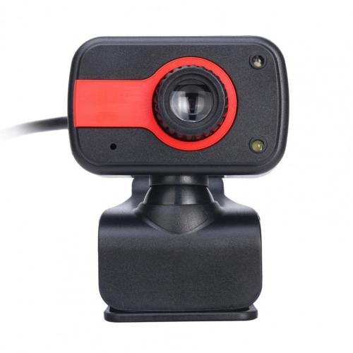 Mini Hd 1080P Draaibaar Pc Computer Webcam Camera Met Microfoon Voor Live-uitzending: Red Black