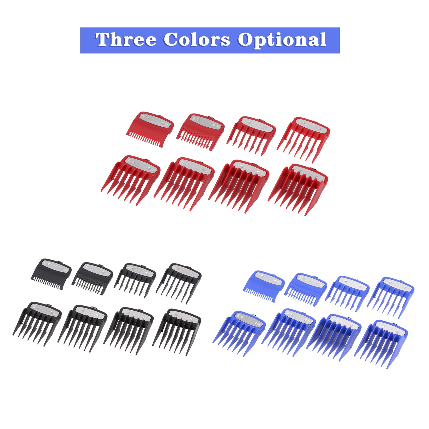 8 maten Gids Kam Set Tondeuse Snijden Kammen Gids Attachment Limiet Kammen Kapper Vervanging Haar Styling Tool Salon