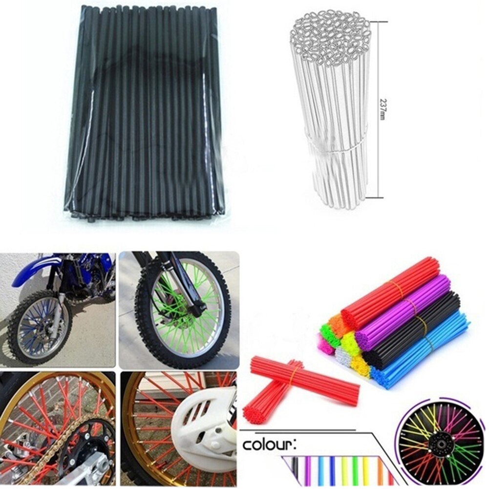 36Pcs Bike Motorcycle Wheel Spoke Wraps Rim Skin Cover Guard Motocross Kits
