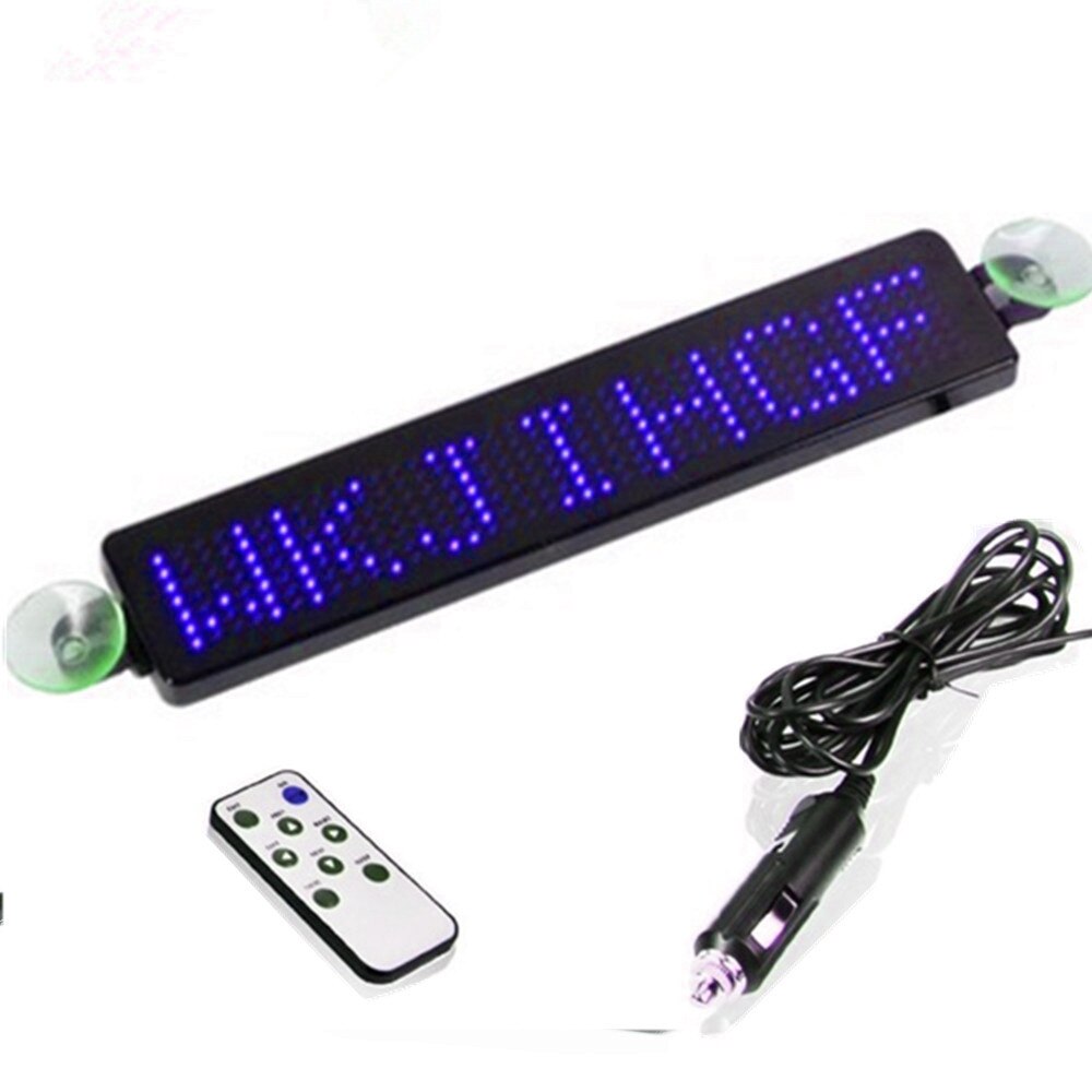 23CM 12V 7X41 pixels LED Taxi Sign Remote Control Programmable Scrolling Programmable Message LED Screen Diy kit