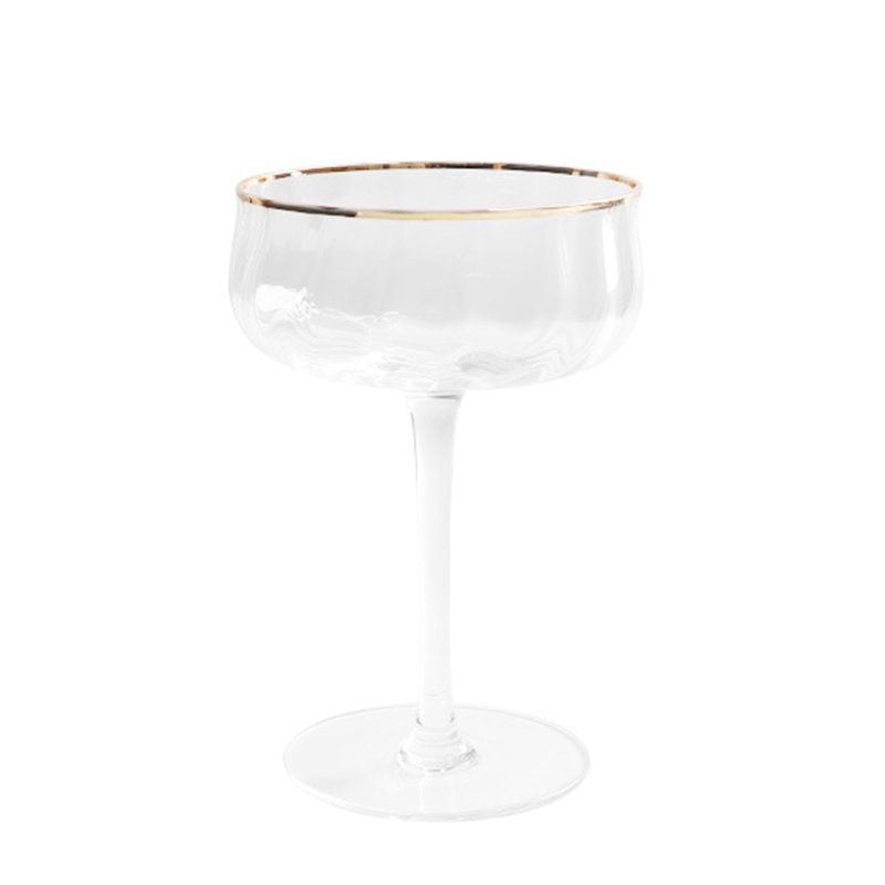 Taza de postre de vidrio Simple para cóctel, cuenco para helado, cuencos para platos fríos, contenedor de Yogurt para aperitivos, bodas, bares y fiestas, 1 ud.: Gold - D