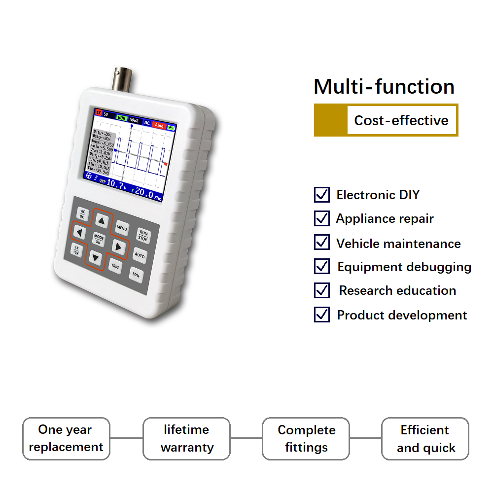 Cleqee DSO PRO 5MHz Handheld Mini Digital Oscilloscope 20MSps Sampling Rate Portable Device