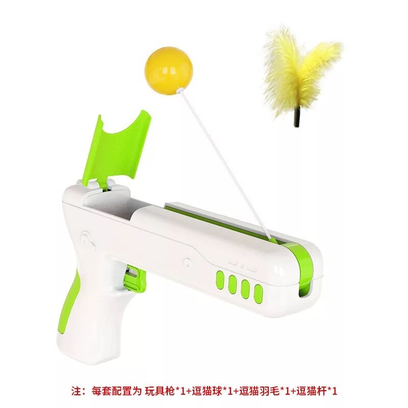 Kat Speelgoed Krassen Rond De Windmolen Met Verlichte Bal Draaitafel Tease Kat Stok Huisdier Oefening Intelligentie Reactie: Light Grey