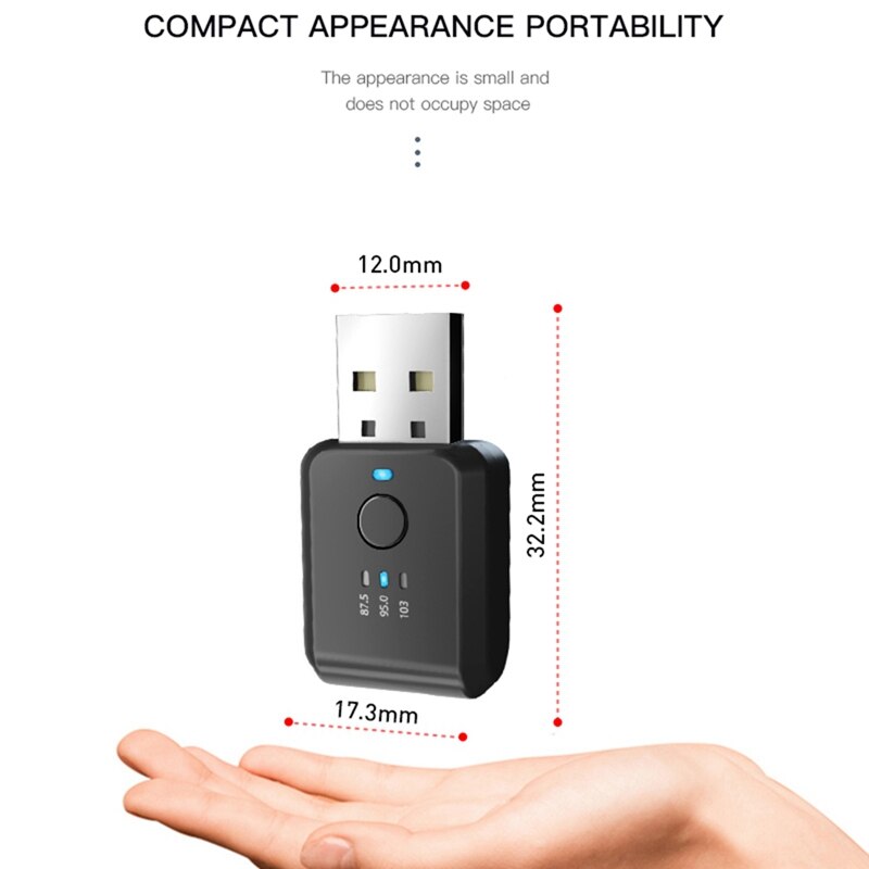 FM Transmitter Car Wireless Bluetooth 5.0 Radio Modulator Car Kit Handsfree Audio Adapter No Delay NO Noise Accessories