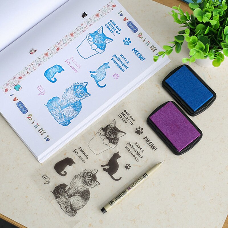 Meng odcisk łapy kota przezroczysty silikonowe stemple litery pieczęć dla DIY Scrapbooking/ozdobny album na zdjęcia wyczyść pieczęć arkuszy