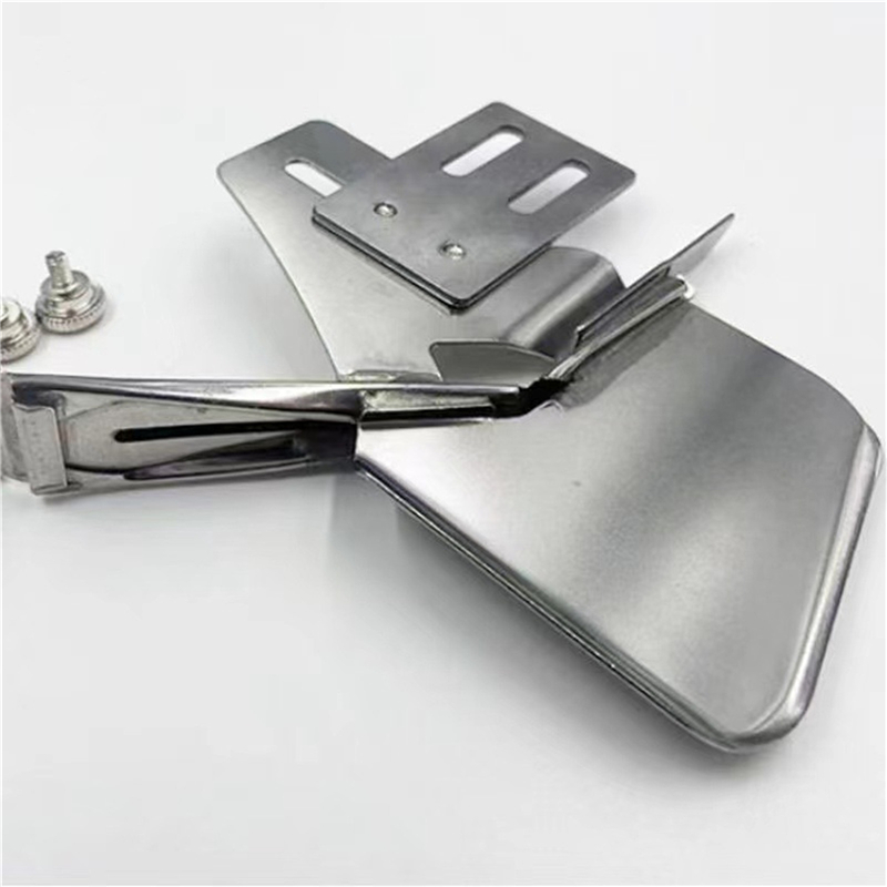 Dispositivo de dobladillo para máquina de coser, doble pliegue, encuadernación al polarización, tubo de tracción de borde en ángulo recto, tubo de tracción de cuatro pliegues para uso doméstico industrial