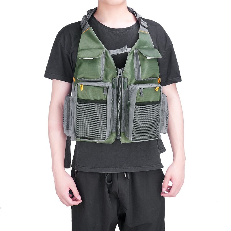 Yitre Gilet de Pêche, Gilet de Pêche en Plein Air Ceinture Réglable Séchage Rapide Noir Taille Yitre Gilet de Pêche, Gilet de Pêche en Plein Air Ceinture Réglable Séchage Rapide Noir Taille