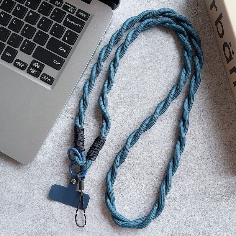 Retro Mobile Phone Universal Braid Strap Crossbody Long Rope Lanyard Strong Durable Safety Mobile Phone Lanyards: Yellow / Gold