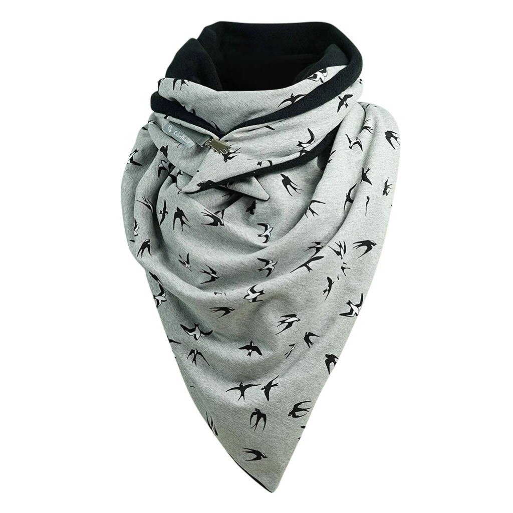 Women Scarf Printing Button Soft Wrap Casual Warm Scarves Shawls bandana pashmina lady wrap foulard: K