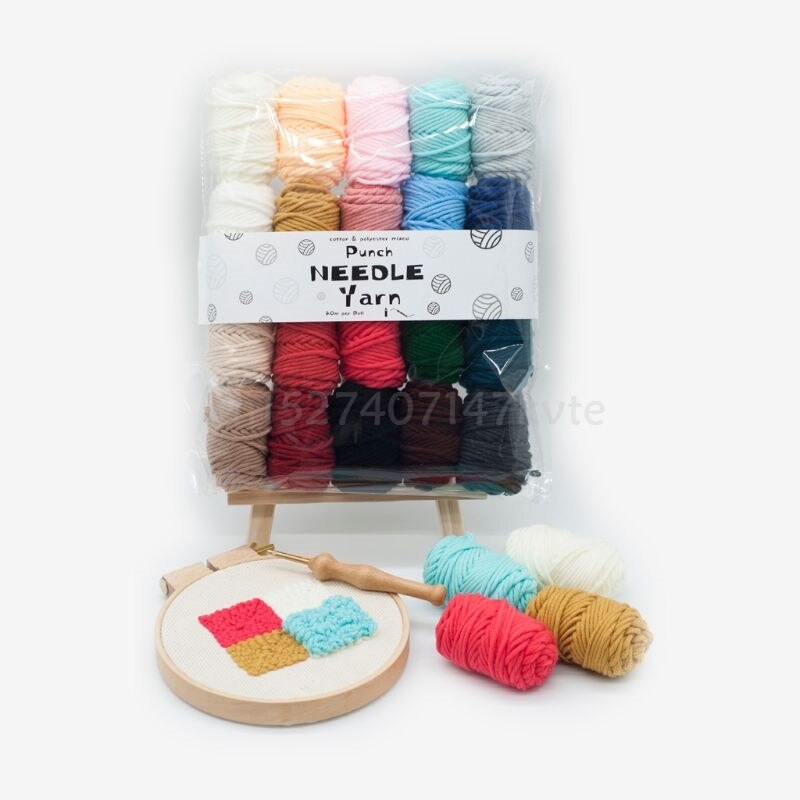 20 kleuren Borduren Kruissteek Punch Naaldvilten Draad Garen DIY Breien