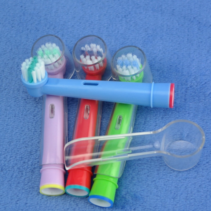 Vbatty 4Pcs Teeth Whitening Elektrische Tandenborstels Heads Vervanging Voor Orale B Vitaliteit Zachte Met Beschermhoes