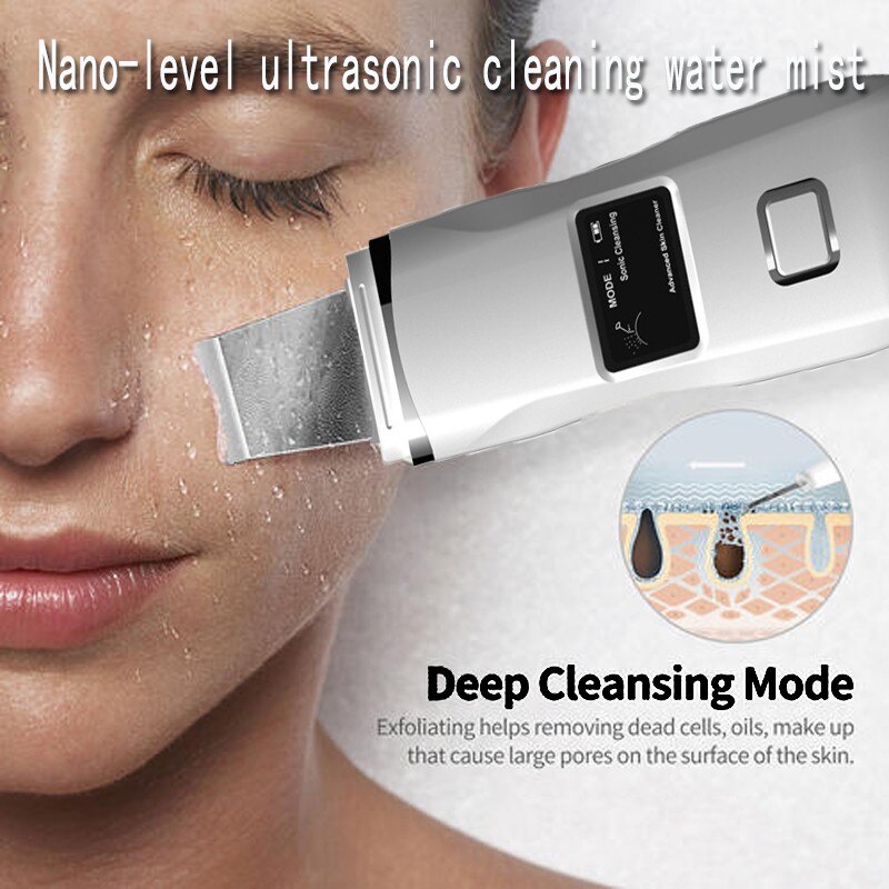 Ultrasone Huid Scrubber Nano Sparyer Stoomboot Facial Peeling Schop Porie Schoner Peeling Gezicht Comedondrukker