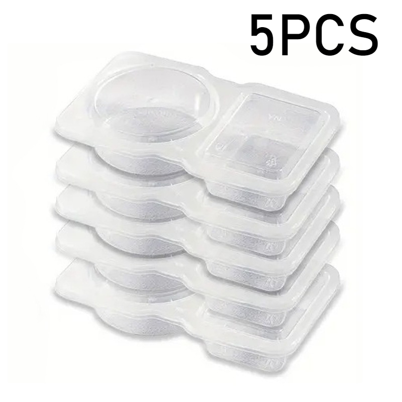 5/10/20PCS Dubbele Compartiment Kruiden Container met Deksel Draagbare Compartiment Snack Container Saus Bemonstering picknick Reizen