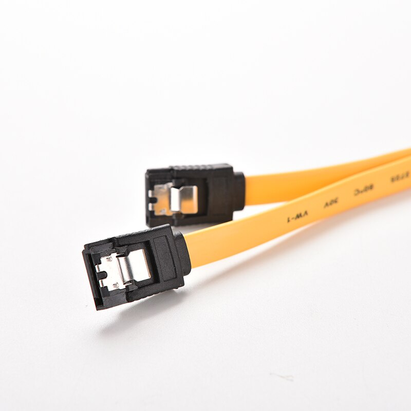 2PCS 40cm Serial ATA SATA 3 RAID Data HDD Hard Drive Disk Signal Cables Yellow Red Straight High Speed SATA Data Cable