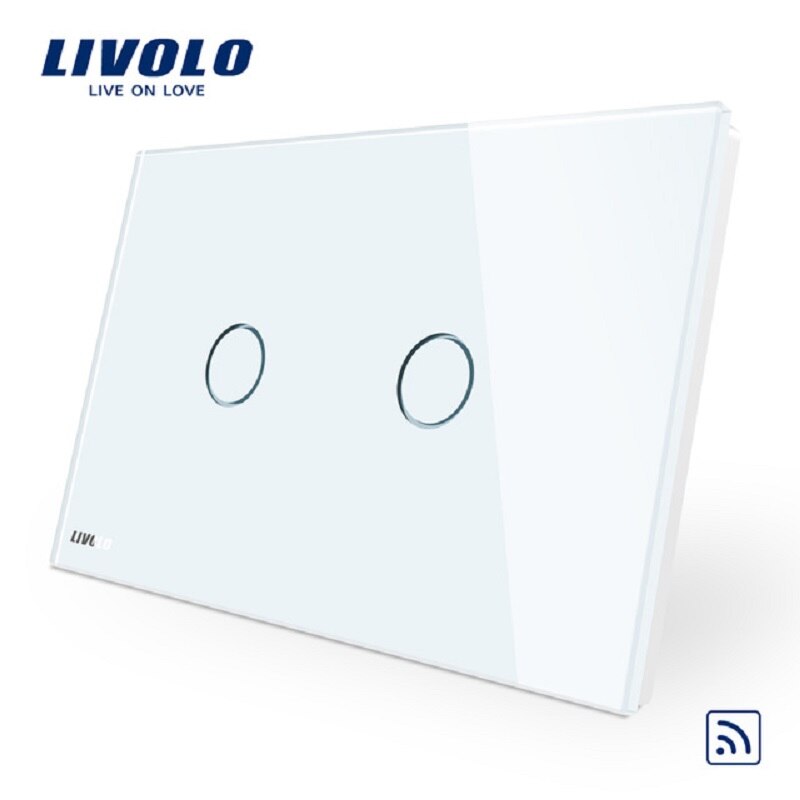 LIVOLO Wall Switch Ivory White Glass Panel, AU US C9 Standard Touch Light Switch with LED indicator,dimmer remote control