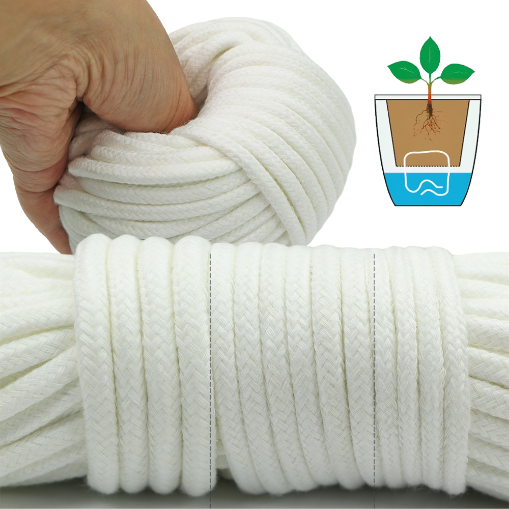 Mechas absorbentes de riego automático, accesorios de cuerda para vacaciones, maceta, sistema de dispositivo DIY, goteo de algodón acrílico, 5M, 4/5/6mm