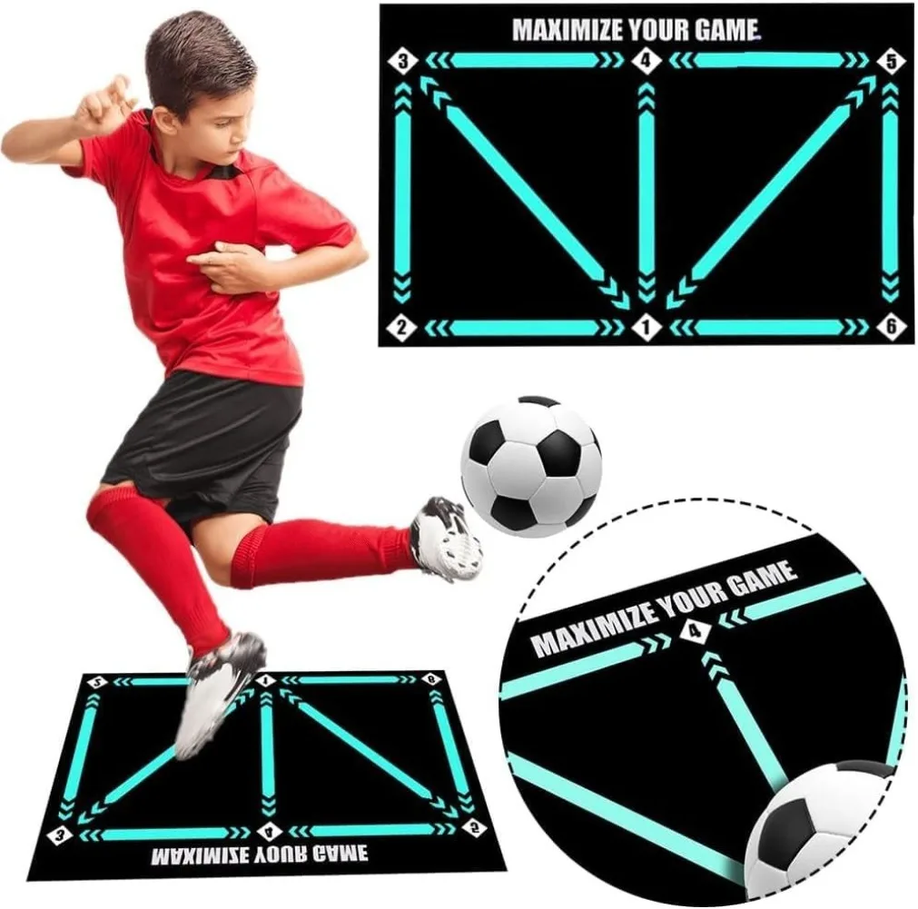 FußBall-Trainingsmatte, FußBall-Teppich, freundlicher-Trainingspaket, für Höhle Innenbereich, faltbar, für freundlicher und Erwachsene, Dribbeln, rutschfest, für freundlicher und Erwachsene, FußBall