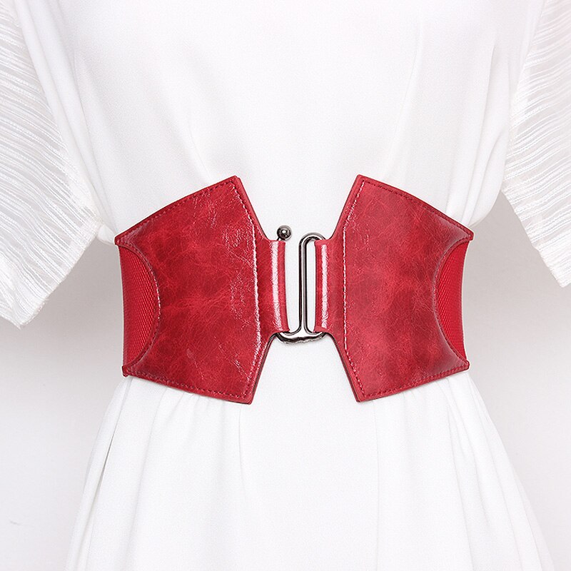 Corset belt woman waist Plus size belts for women wide cummerbunds elastic big ceinture femme dress belt: red belt