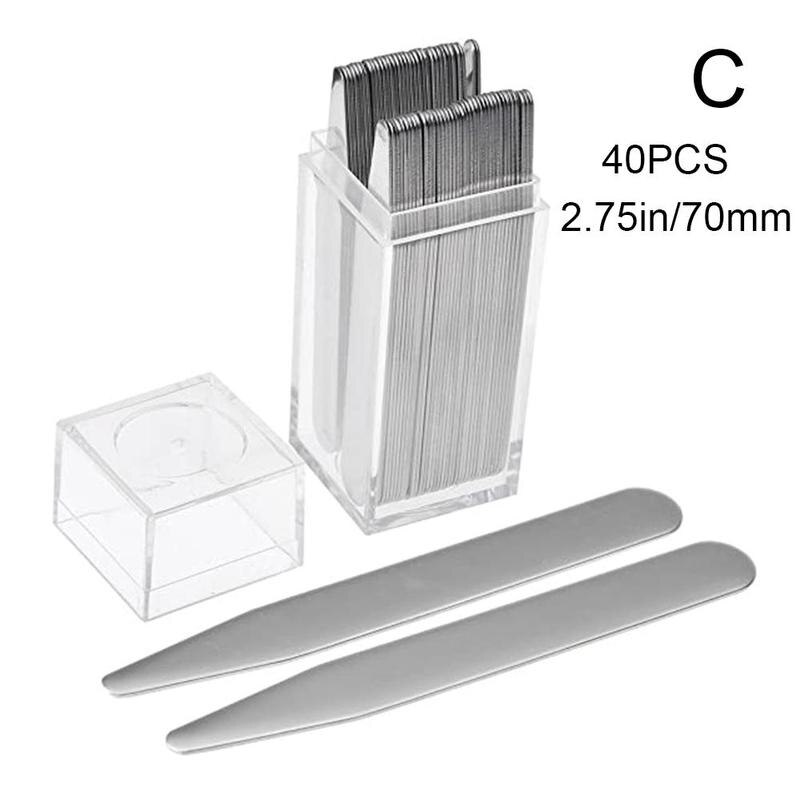 2.5 Inch Collar Support Collar Insert Matte Metal Shirt Collar Transparent Boxed Insert Bamboo Piece Men's Shirt Collar Support