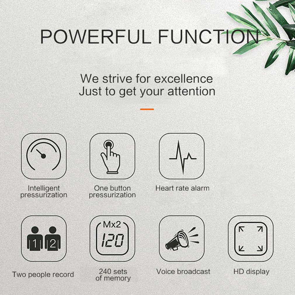 Esfigmomanómetro electrónico con carga USB, monitor de presión arterial para brazo, brazalete ajustable de precisión LCD, totalmente automático para el hogar