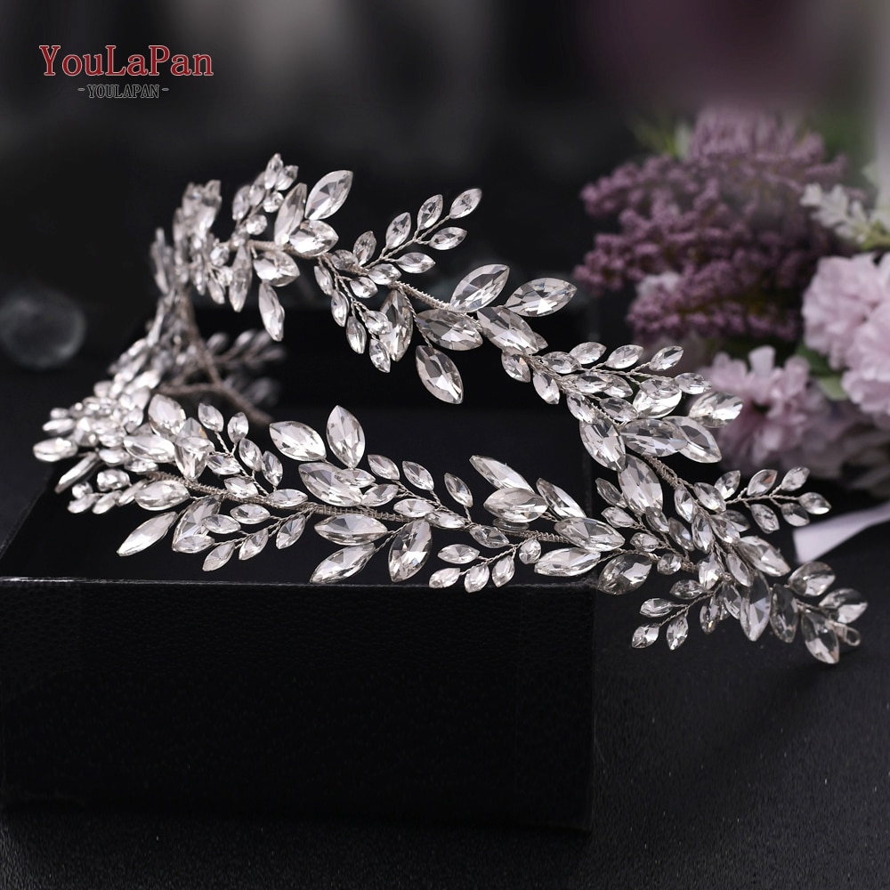 Topqueen HP304 Bruids Kronen En Tiara Voorhoofd Bruids-hoofddeksels Rhinestone Bridal Tiara Kroon Bridal Hoofdband Hoofddeksels