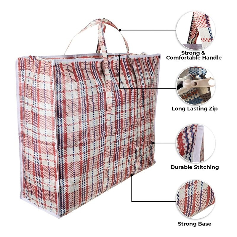 Extra VALUE Large Strong and Durable Laundry Bags perfect for Laundry/Moving House/Storage Reusable Store Zip Bag