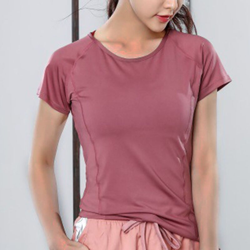 Camisetas de verano para mujer, camisetas de manga corta ajustadas para ejercicio deportivo, camisetas de malla para mujer, Camiseta deportiva para gimnasio